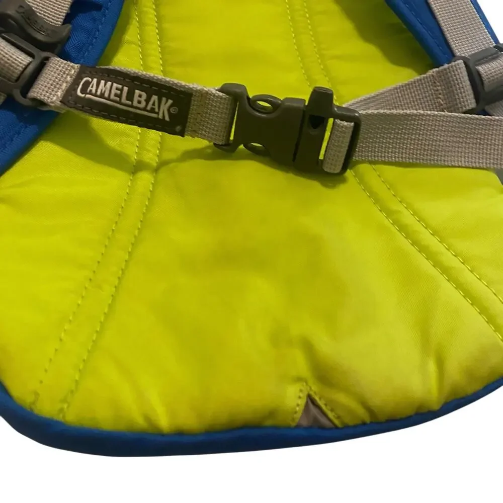 CamelBak Children's Kicker Hydration Backpack in blue and Lime Green High Vis